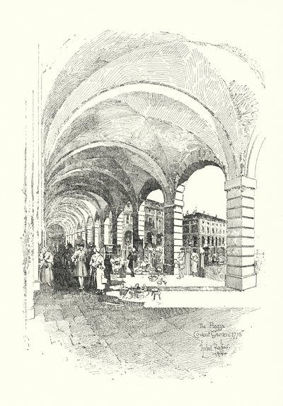 De Piazza, Covent Garden, Londen door Herbert (after) Railton
