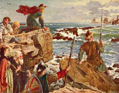 De Denen varen het Engelse kanaal op c.877. Uit Cassell
