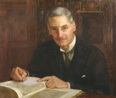 Portret van Percy Stafford Allen (1869-1933) President van Corpus Christi College, Oxford en Erasmus-geleerde door Herbert Arnould Olivier