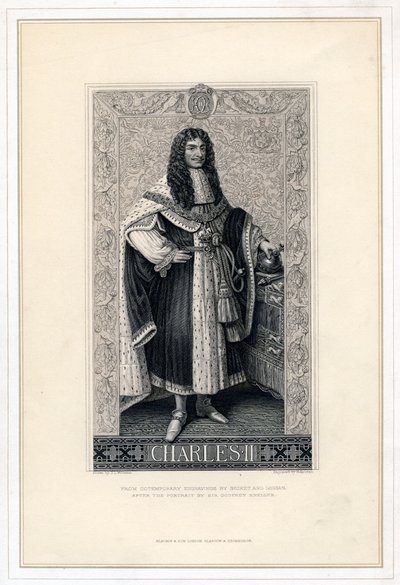 Karel II, koning van Engeland, Schotland en Ierland door Herbert Bourne