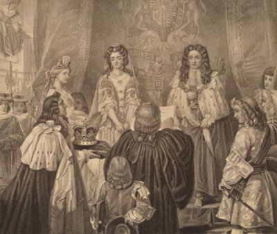 De Kroon Aangeboden aan Willem en Mary, 1689 door Herbert Bourne