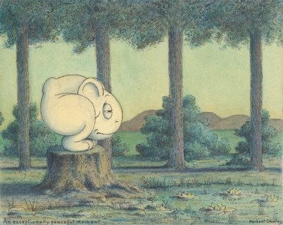 Een uitzonderlijk vredig moment, ca. 1910 door Herbert E. Crowley