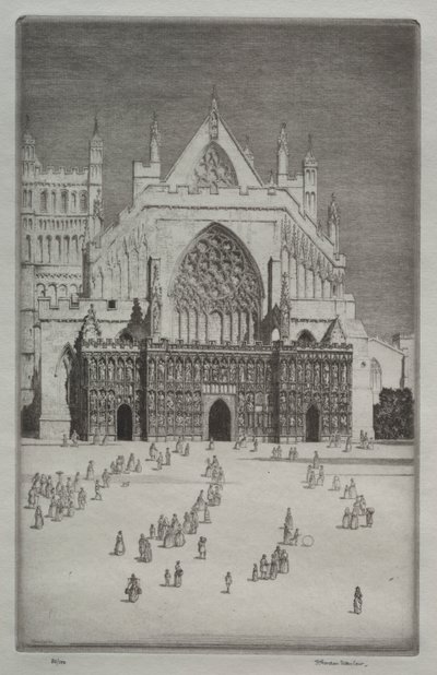Exeter Kathedraal door Herbert Gordon Warlow