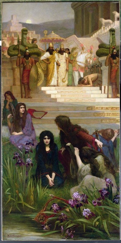 De Dochters van Juda in Babylon door Herbert Gustave Schmalz