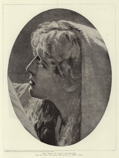 Het hoofd van Maria Magdalena door Herbert Gustave Schmalz