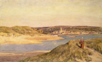 Hayle vanuit Lelant, Cornwall door Herbert Hughes Stanton