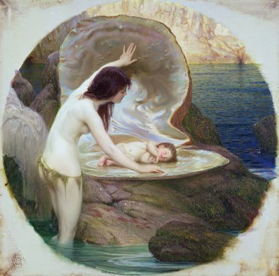 Een Waterbaby, c.1900 door Herbert James Draper