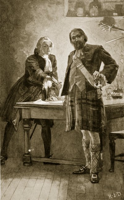 Prins Charles doet een beroep op Cameron van Lochiel, illustratie uit 