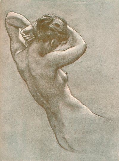 Studie voor Prospero die nimfen en godheden oproept, ca. 1902-1903 door Herbert James Draper