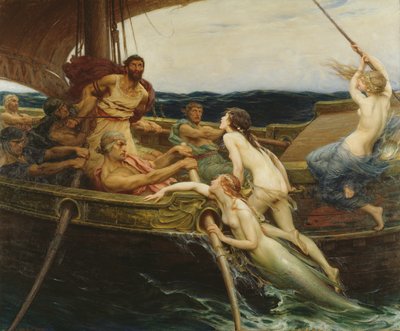 Odysseus en de Sirenen door Herbert James Draper