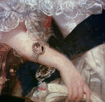 Detail van een portret van koningin Victoria door Herbert Luther Smith