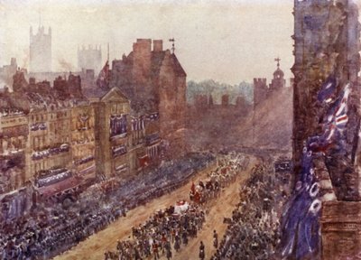 Begrafenis van Koningin Victoria, 2 februari 1901 door Herbert Menzies (after) Marshall
