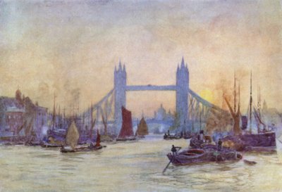 De waterweg naar Londen door Herbert Menzies (after) Marshall