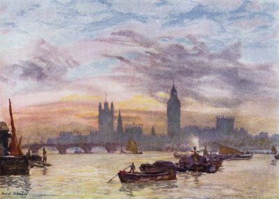 Westminster Torens door Herbert Menzies (after) Marshall