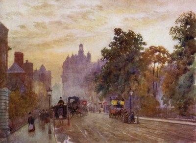 Westwaarts vanaf Hyde Park Corner door Herbert Menzies (after) Marshall