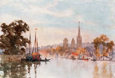 Rouen vanaf de Rivier door Herbert Menzies Marshall