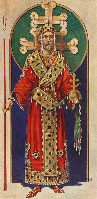 Een Byzantijnse keizer van de tiende, elfde en twaalfde eeuw, A.D., 1924 door Herbert Norris