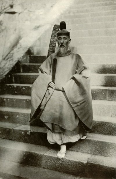 Een Shinto Priester, 1910 door Herbert Ponting