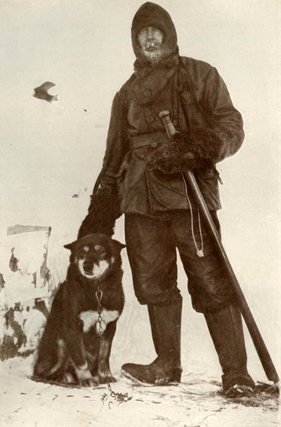 C. H. Meares en Osman, de leider van de honden, 28 augustus 1911, 1913 door Herbert Ponting