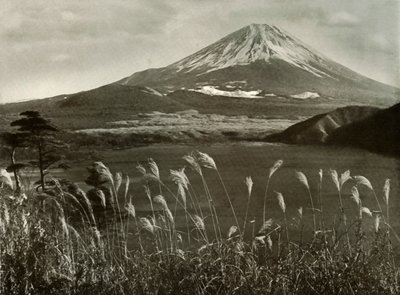 Fuji en het Kaia Gras, 1910 door Herbert Ponting