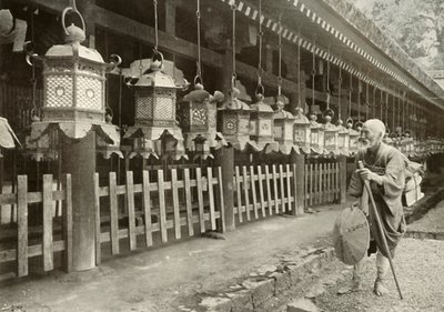 Op een pelgrimstocht naar Nara, 1910 door Herbert Ponting