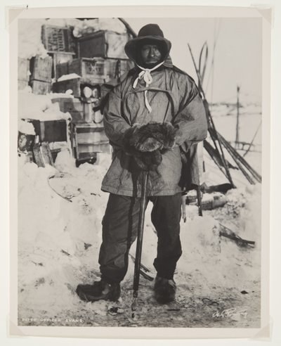 Onderofficier Evans tijdens de Terra Nova-expeditie (1910-13) naar de Zuidpool door Herbert Ponting