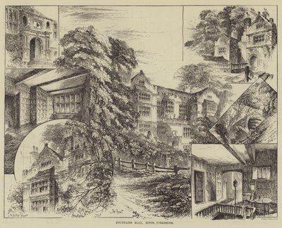 Fountains Hall, Ripon, Yorkshire door Herbert Railton