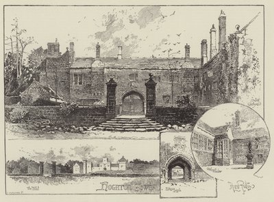 Hoghton Tower in Lancashire door Herbert Railton