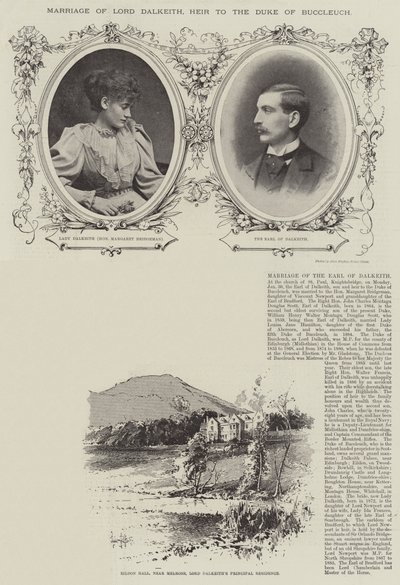 Huwelijk van Lord Dalkeith, erfgenaam van de hertog van Buccleuch door Herbert Railton