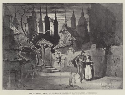 De heropleving van Faust in het Lyceum Theatre, in Martha