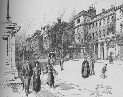 Ministerie van Oorlog, Pall Mall, ca. 1890 door Herbert Railton