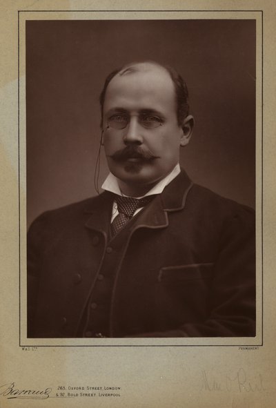 Portret van George Augustus Henry Sala door Herbert Rose Barraud