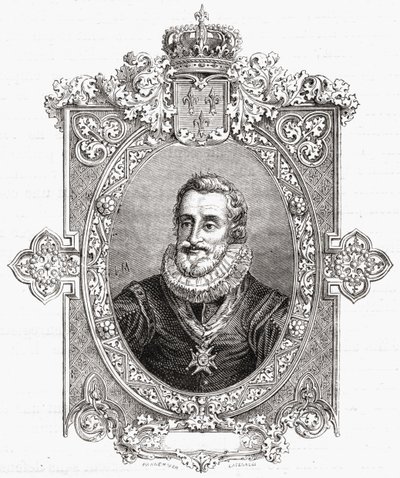 Henri IV, gegraveerd door Pannemaker-Ligny, uit 