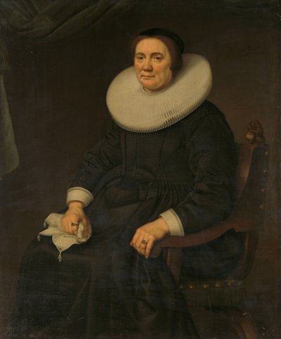 Portret van een vrouw door Hercules Sanders