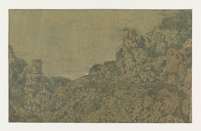 Berglandschap met een Plateau, ca. 1625-30 door Hercules Segers
