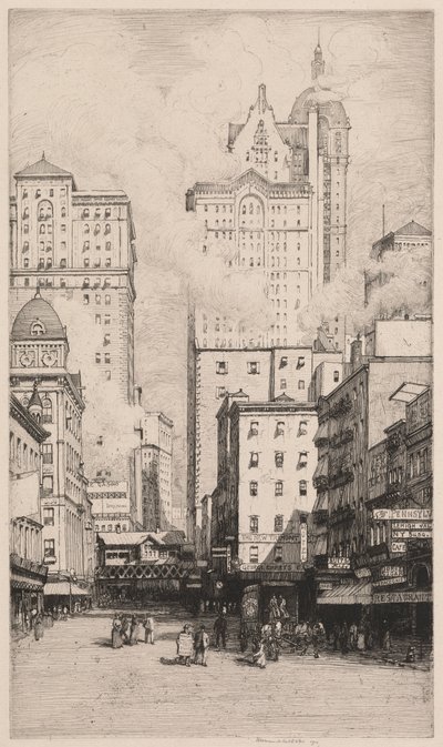 Cortland Street, New York door Herman Armour Webster