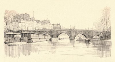 De Pont Neuf gezien vanaf de sluizen, 1915 door Herman Armour Webster