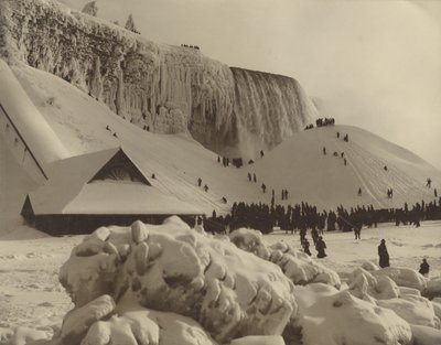 Uitzicht op de Niagara watervallen in de winter door Herman F. Nielson
