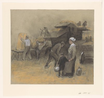 Graanoogst door Herman Heijenbrock (possibly)
