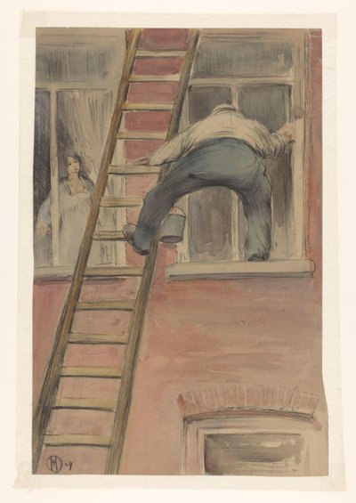 Glazenwasser door Herman Heijenbrock (signed by artist)