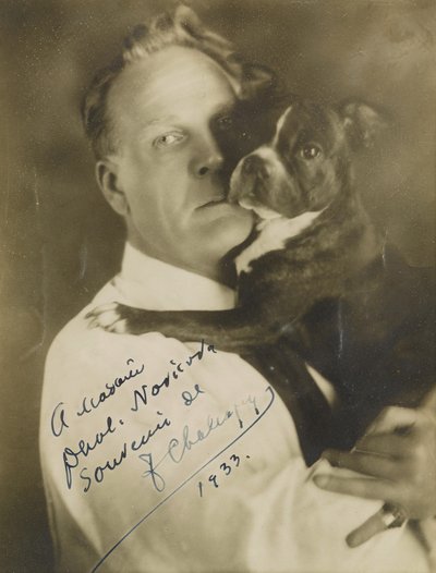 Portret van de zanger Feodor Ivanovich Chaliapin 1873-1938, c. 1930 door Herman Mishkin