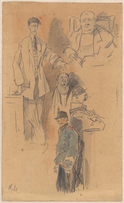 Portret van Jan Hamdorf en W. van der Pluym door Herman Moerkerk