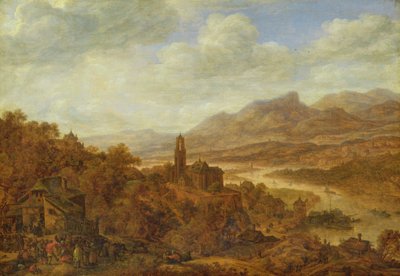 Landschap met de Rijn door Herman the Younger Saftleven