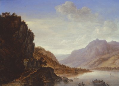 Bergachtig Rivierlandschap door Herman the Younger Saftleven