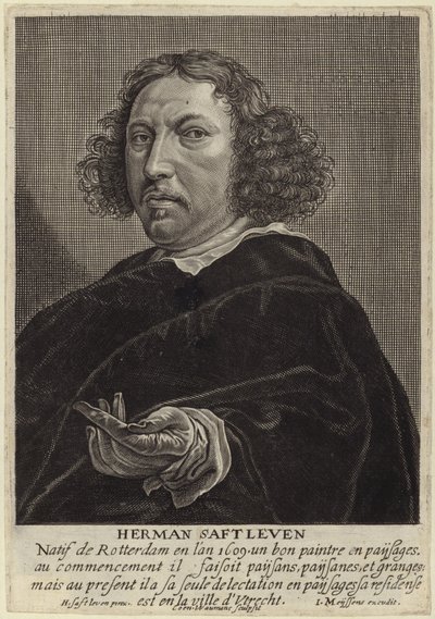 Portret van Herman Saftleven de Jongere door Herman the Younger Saftleven