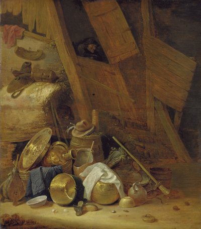 Stilleven in een schuur, 1634 door Herman the Younger Saftleven