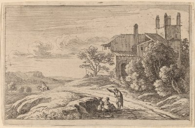Gebouw met een Vierkante Toren door Herman van Swanevelt