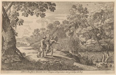 Hagar en de Engel door Herman van Swanevelt