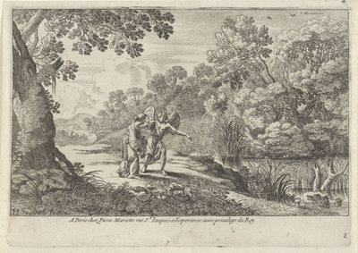 Hagar en de engel door Herman van Swanevelt
