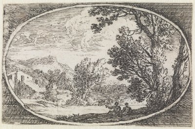 Landschap (nr. 21 uit de serie: variae campestrum fantasiae) door Herman van Swanevelt